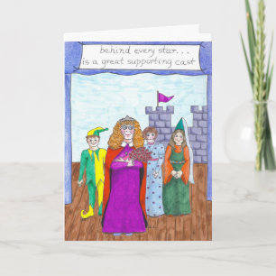 Behind every star is a great supporting cast thank you card