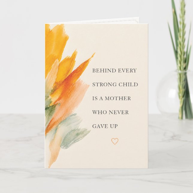 Behind Every Strong Child Is a Resilient Mother Card (Front)