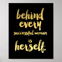 behind a successful woman