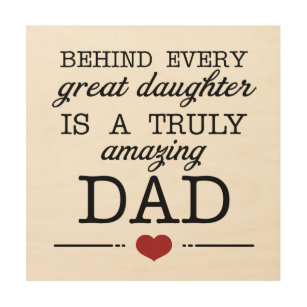 Love From Daughter Fathers Day Art Wall Decor Zazzle
