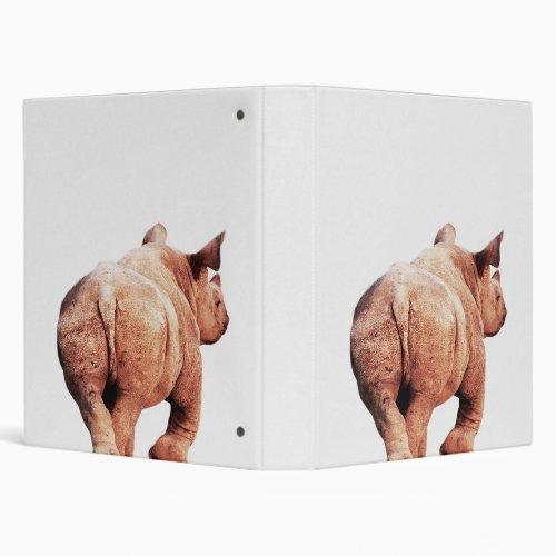 Behind Of The Hippo  Unique Design 3 Ring Binder