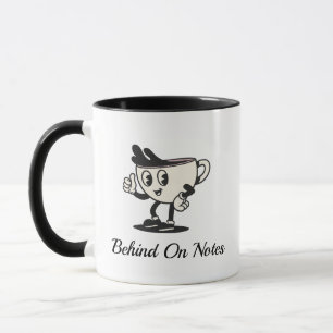 Behind On Notes Coffee Mug, Retro Therapist coffee Mug