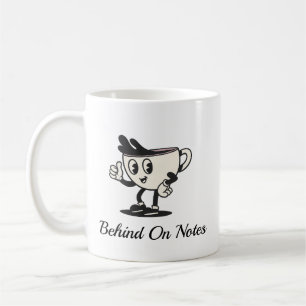 Behind On Notes Coffee Mug, Retro Therapist coffee Mug