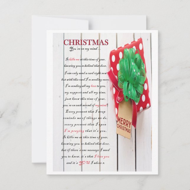 BEHIND THAT DOOR - JAILMATECARDS.CO.UK - CHRISTMAS HOLIDAY CARD (Front)