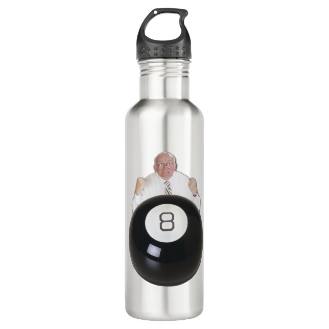 Behind the 8 Ball Stainless Steel Water Bottle (Front)