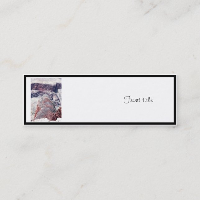 Behind the Alligator at Grand Canyon Mini Business Card (Front)