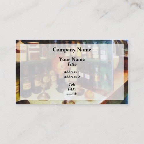 Behind the Counter at the Drugstore Business Card Templates