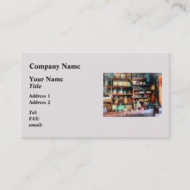 Behind the Counter at the General Store Business Card (Front)