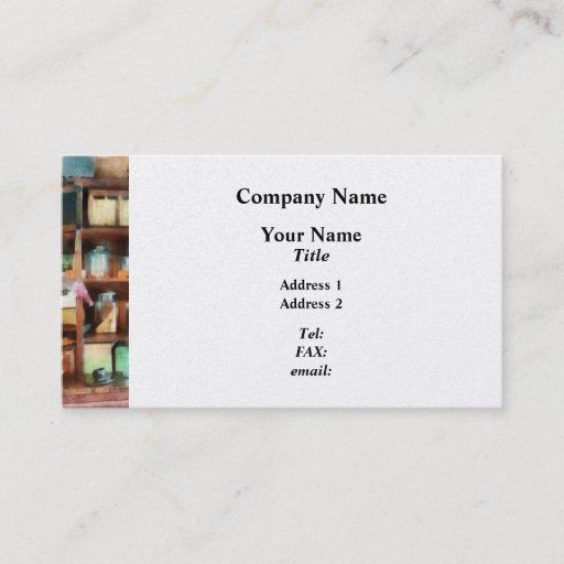 Customizable Behind the Counter at the General Store Business Card