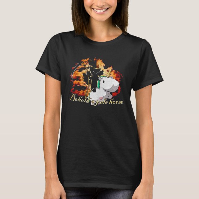 Behold A Pale Horse Cat Shirt Unicorn (Front)