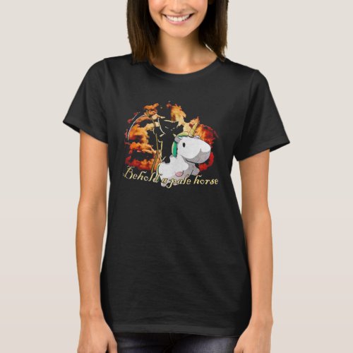 Behold A Pale Horse Cat Shirt Unicorn lover cat lo