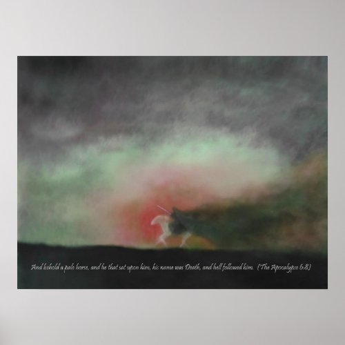 Behold a Pale Horse with Scripture quote Print