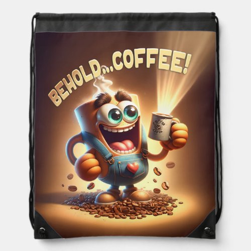 BeholdCoffee Drawstring Bag