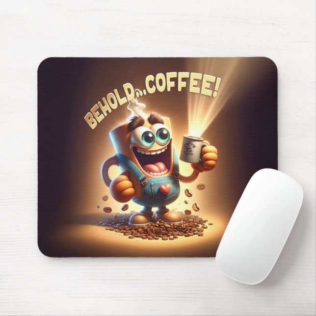 Behold...Coffee! Mouse Pad (With Mouse)