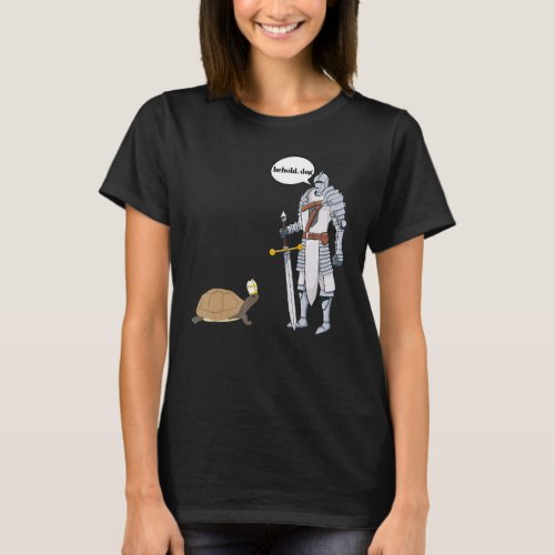 Behold Dog  Turtle Wearing A Priest Hat Hilarious  T_Shirt