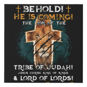 Behold He Is Coming! The Lion Of The Tribe Faux Canvas Print