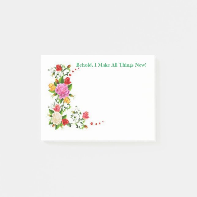 Behold I Make All Things New Post it Notes (Front)