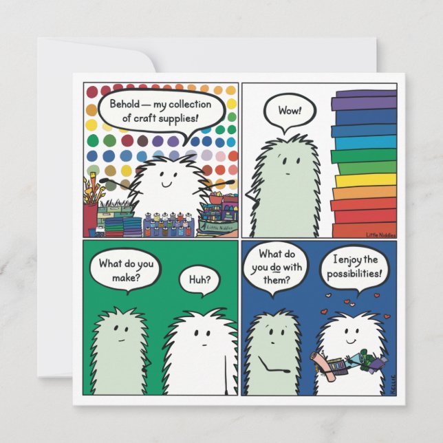 Behold My Collection of Craft Supplies Card (Front)