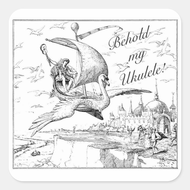 Behold My Ukulele Sticker (Front)