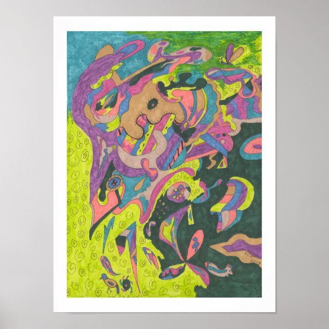 Behold, Original Abstract 12x16 Poster (Front)