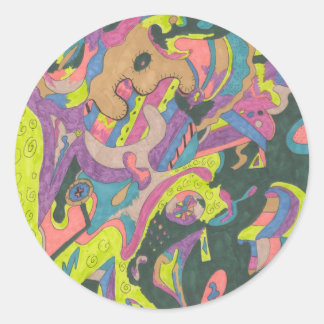 Behold, Original Abstract Classic Round Sticker