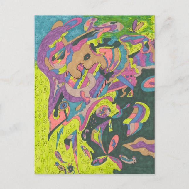 Behold, Original Abstract Postcard (Front)