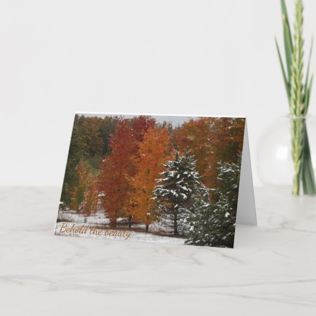 Behold the Beauty of the Season Christmas Card (Front)