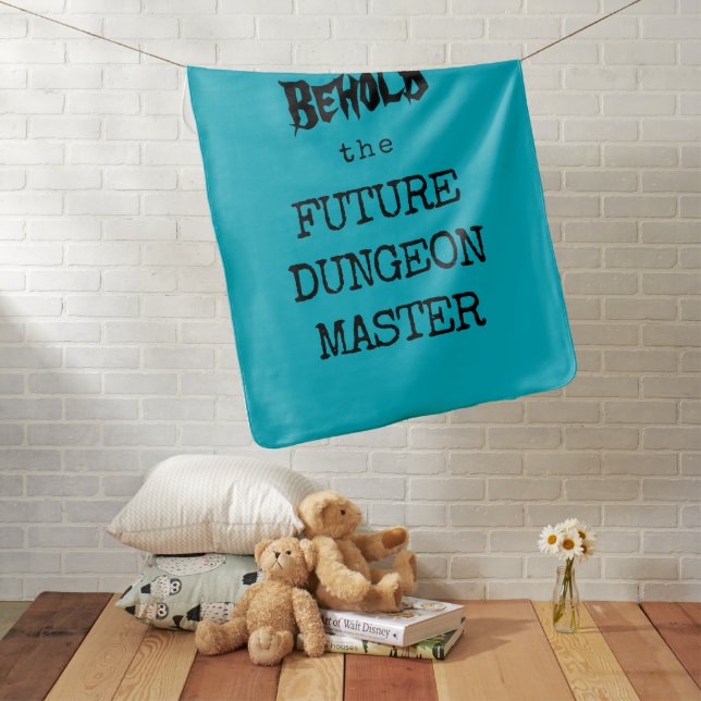 Behold the Future Dungeon Master Baby Blanket (In Situ)