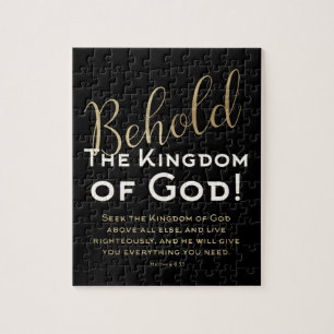 BEHOLD! The Kingdom of God Scripture Christian Jig Jigsaw Puzzle