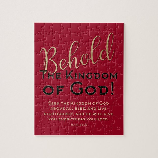 BEHOLD! The Kingdom of God Scripture Christian Jigsaw Puzzle (Vertical)