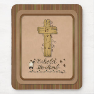 Behold the Lamb Christian Computer Mousepad