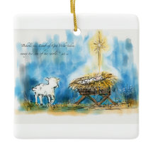 "Behold the Lamb" Christmas ornament