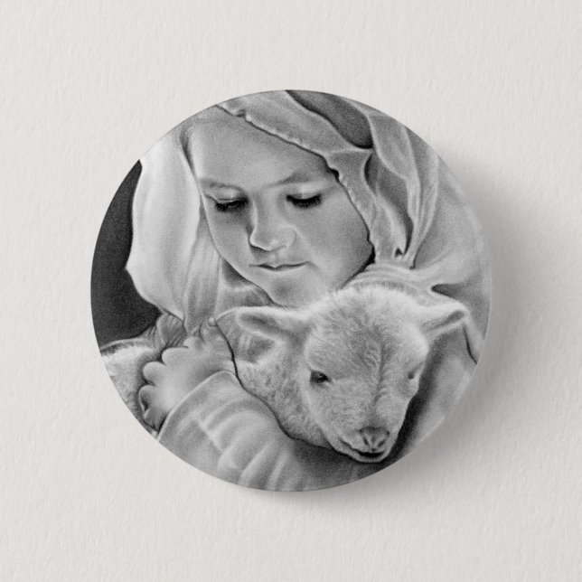 Behold the Lamb Of God  Button (Front)