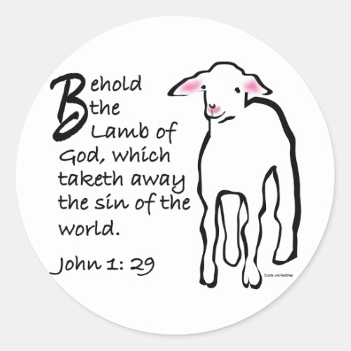 Behold the Lamb of God Classic Round Sticker