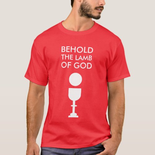 Behold the Lamb of God Mens T_Shirt