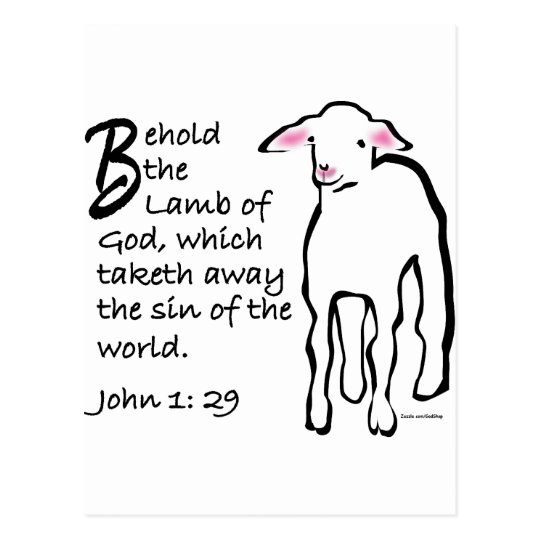 Behold the Lamb of God Postcard | Zazzle.com