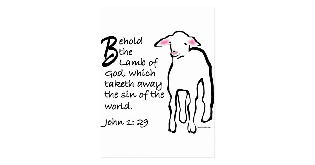 Behold the Lamb of God Postcard | Zazzle.com