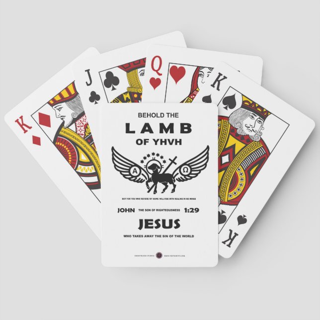Behold the Lamb of YHVH Poker Cards (Back)