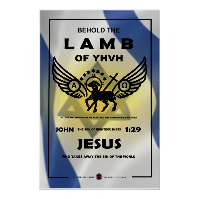 Behold the Lamb of YHVH Poster (Front)