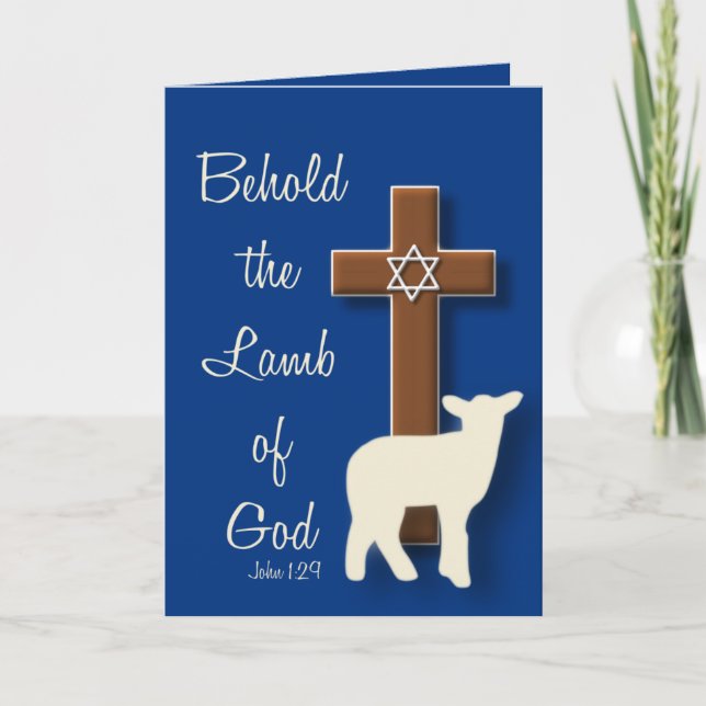 Behold the Lamb... Passover Card (Front)