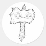 Behold! the Noob Slayer! Classic Round Sticker