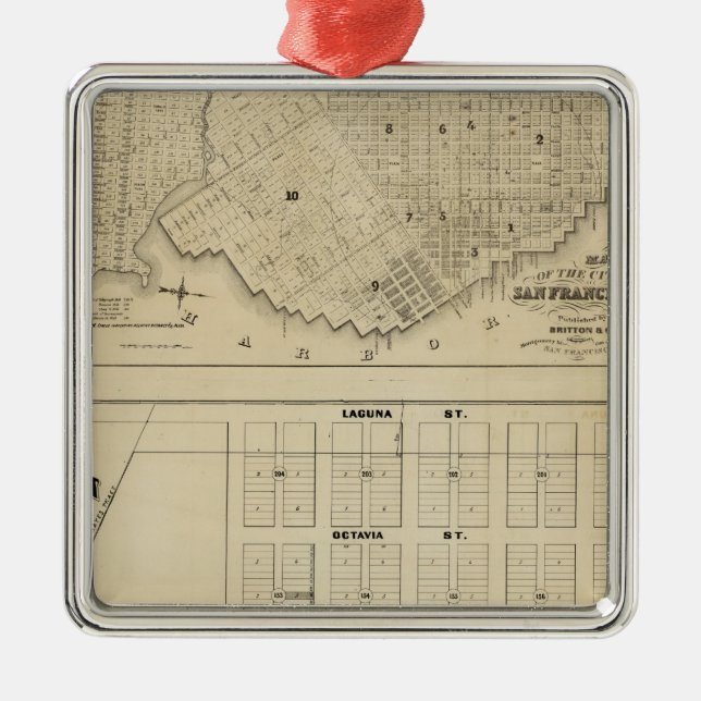 Beideman Tract, San Francisco Metal Ornament (Front)