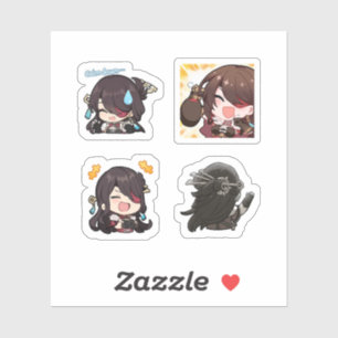 Beidou Genshin Impact 4 Pack Sticker Sheet