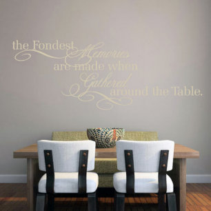 Beige 60" x 22" Script Quote Kitchen Wall Decal