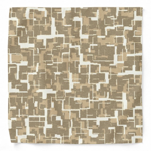 Beige Abstract Pattern Bandana (Front)