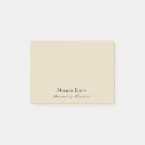 Beige Accounting Assistant Post_it Notes