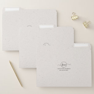 Beige Aesthetic Modern Calligraphy Real Estate  File Folder