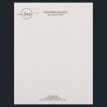 Beige Aesthetic Modern Calligraphy Real Estate  Letterhead<br><div class="desc">Beautifully written calligraphy on a chic beige paper texture backdrop,  ideal for a real estate agent or any professional. A polished and sophisticated design for a professional and stylish appearance.</div>