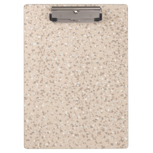 Beige Aesthetic Terrazzo Clipboard