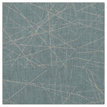 Beige and Aqua Geometric Abstract Pattern Fabric